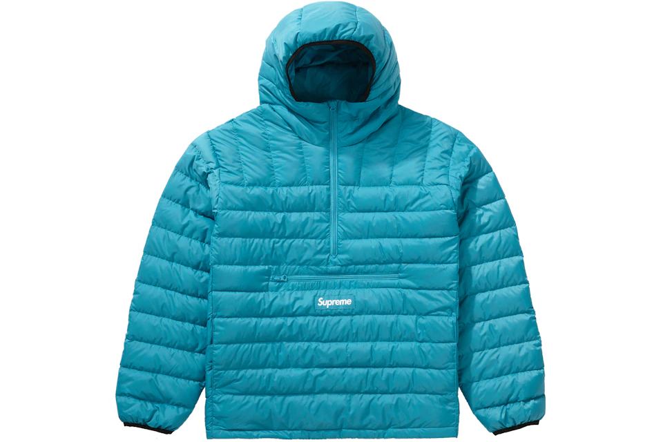 Supreme Micro Down Half Zip Hooded Pullover (FW21) Teal