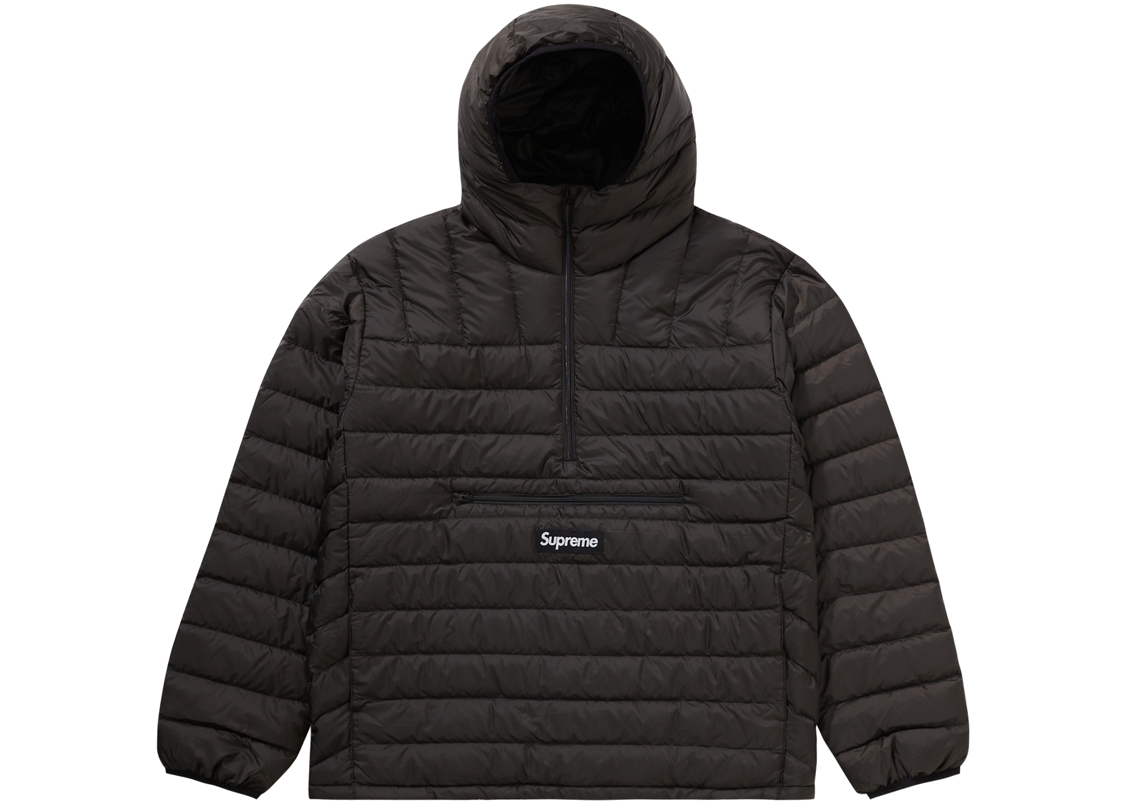Supreme Micro Down Half Zip Hooded Pullover (FW22) Black