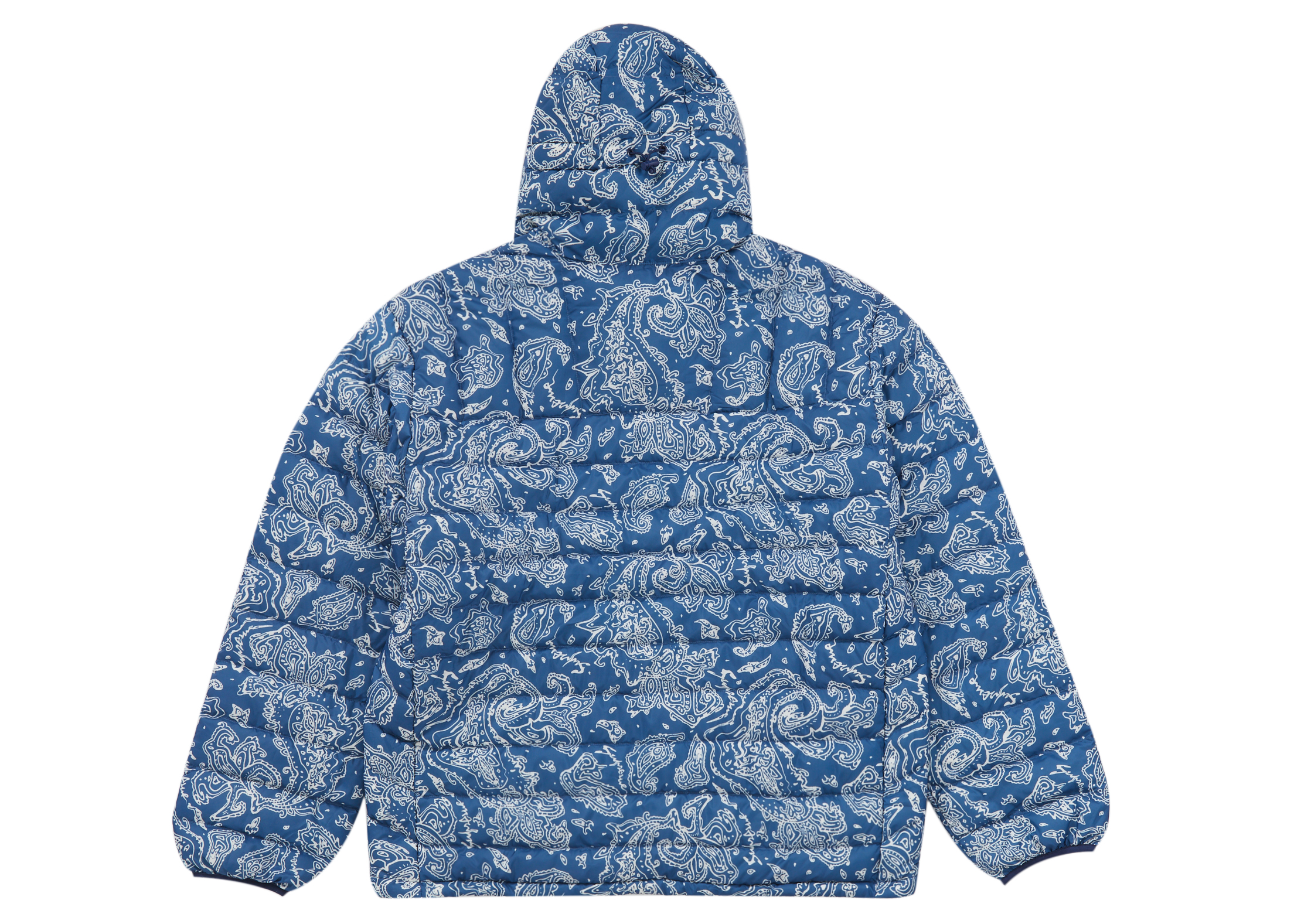 Supreme Micro Down Half Zip Hooded Pullover (FW22) Blue Paisley