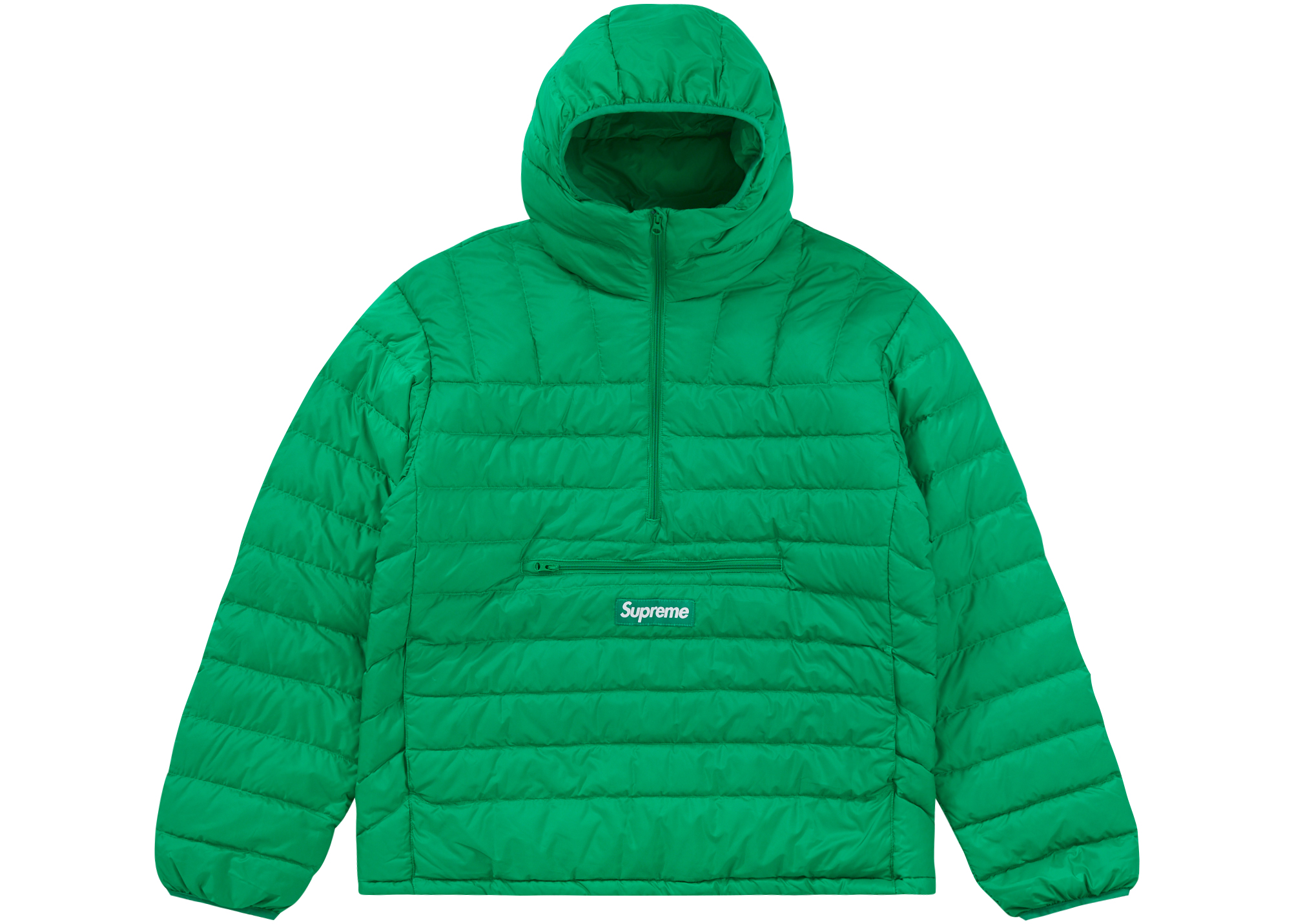 Supreme Micro Down Half Zip Hooded Pullover (FW22) Green ...