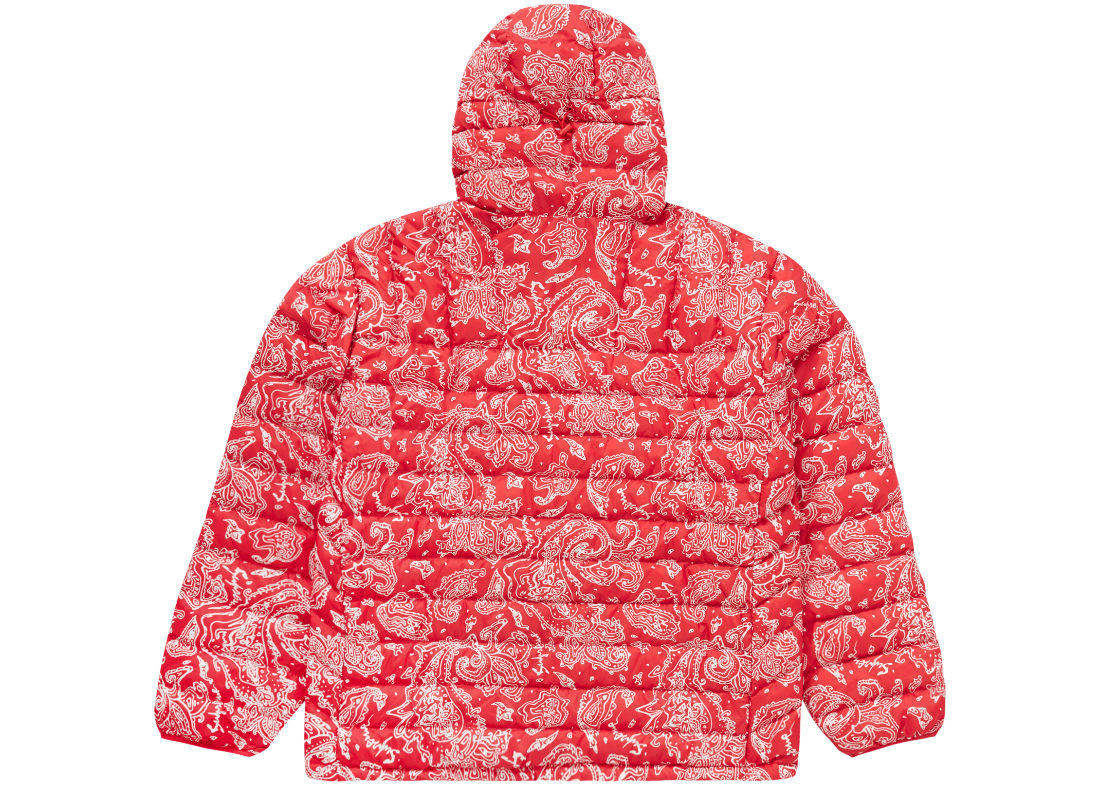 Supreme Micro Down Half Zip Hooded Pullover (FW22) Red Paisley 