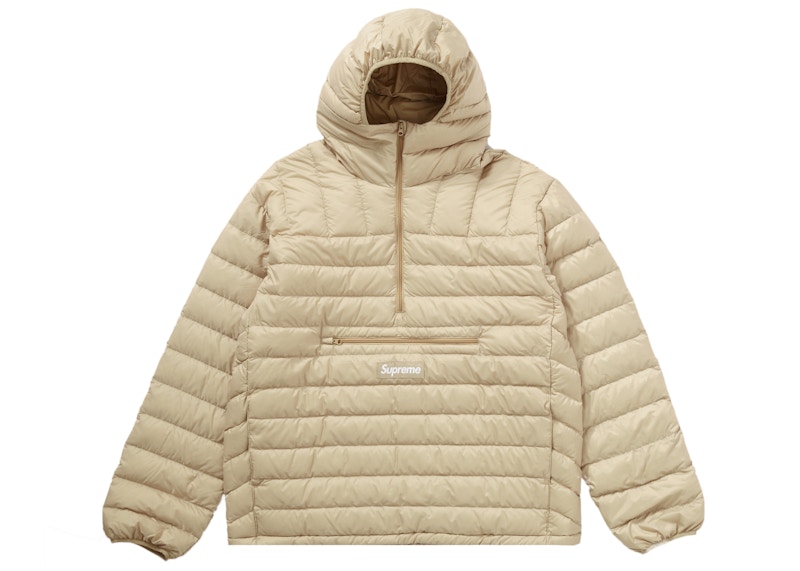 Supreme Micro Down Half Zip Hooded Pullover (FW22) Tan