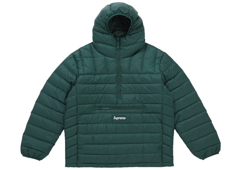 Supreme Micro Down Half Zip Hooded Pullover (FW25) Dark Green