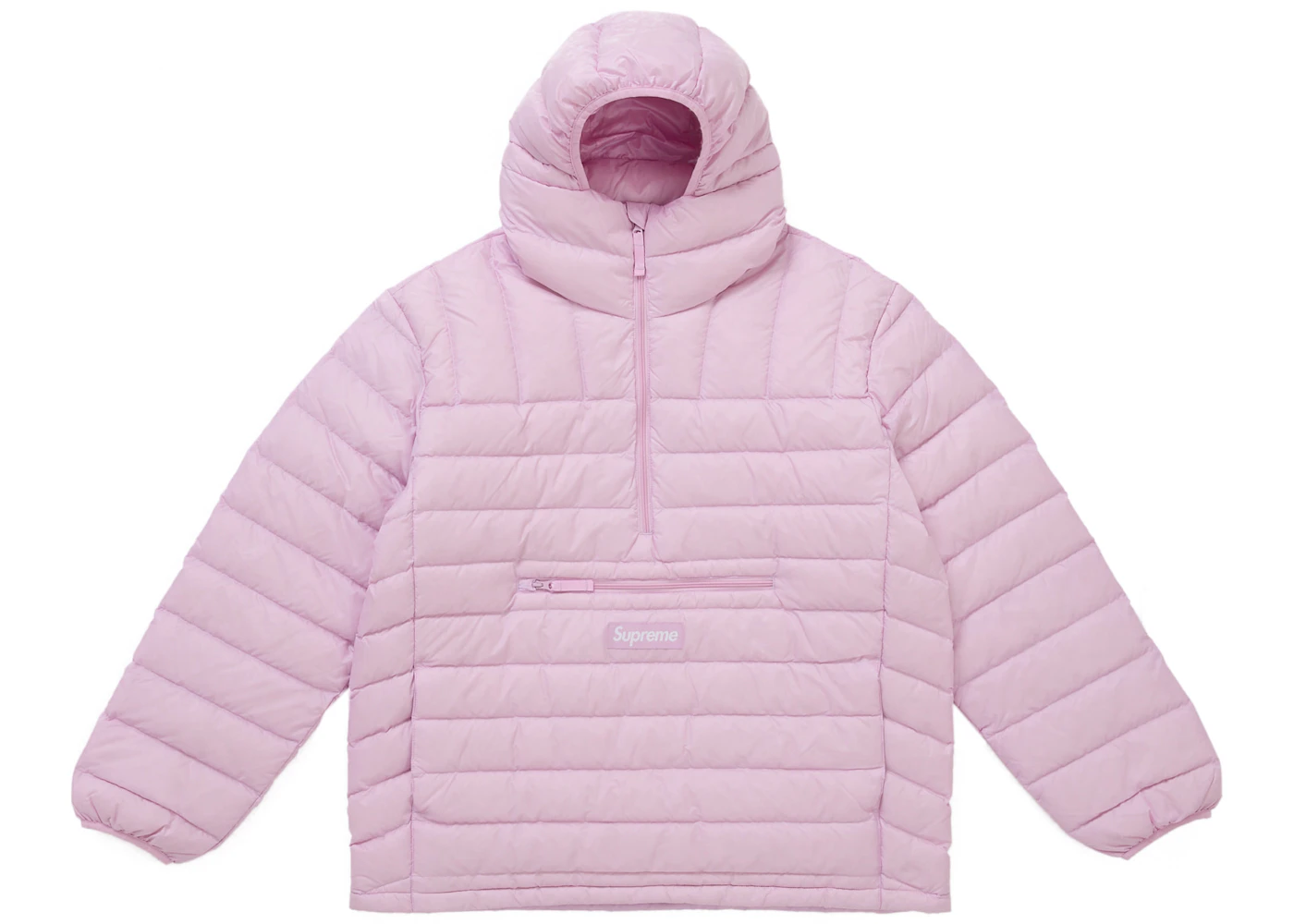 Supreme Micro Down Half Zip Hooded Pullover (FW25) Light Pink