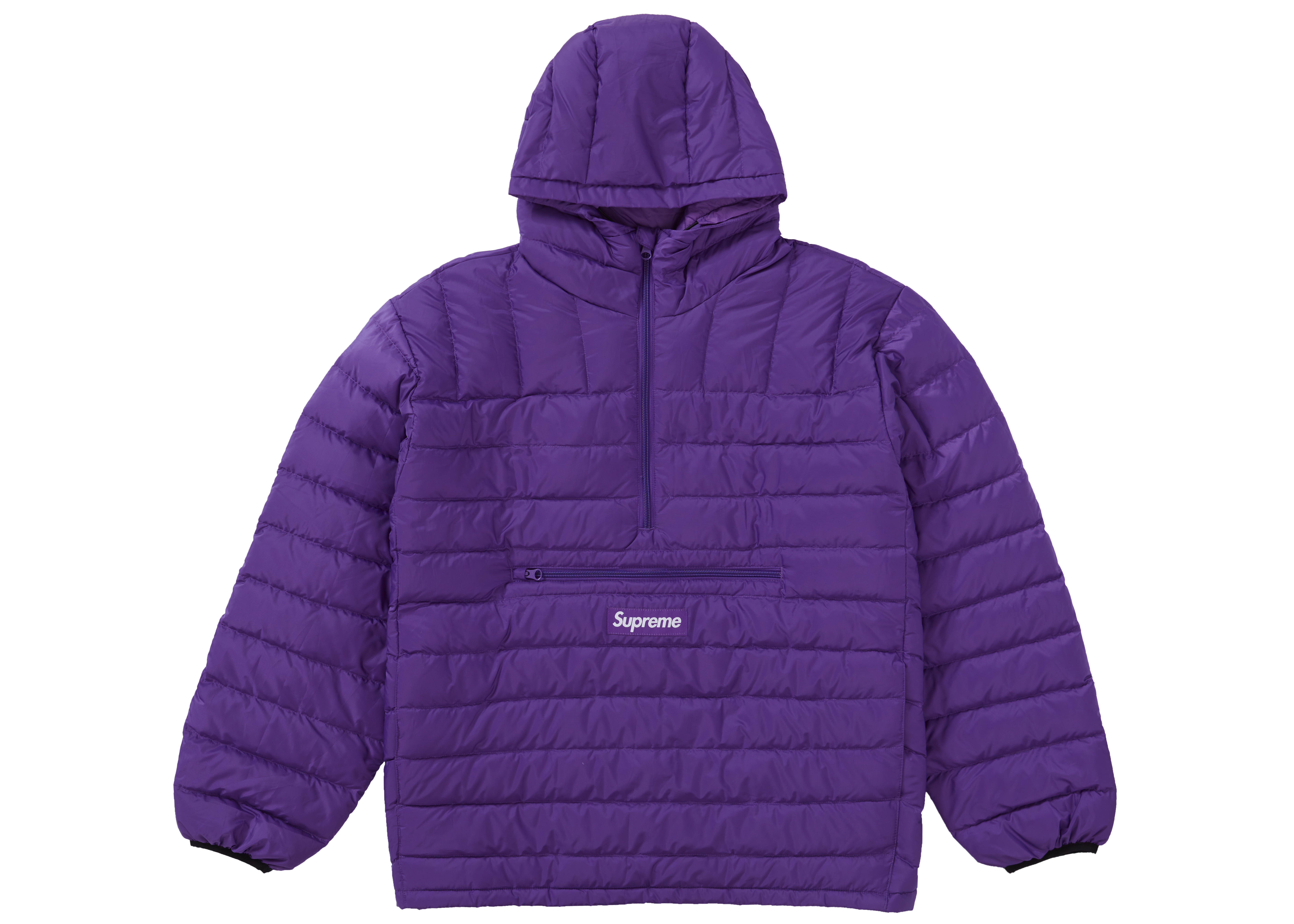 Supreme Micro Down Half Zip Hooded Pullover Purple Men's 
