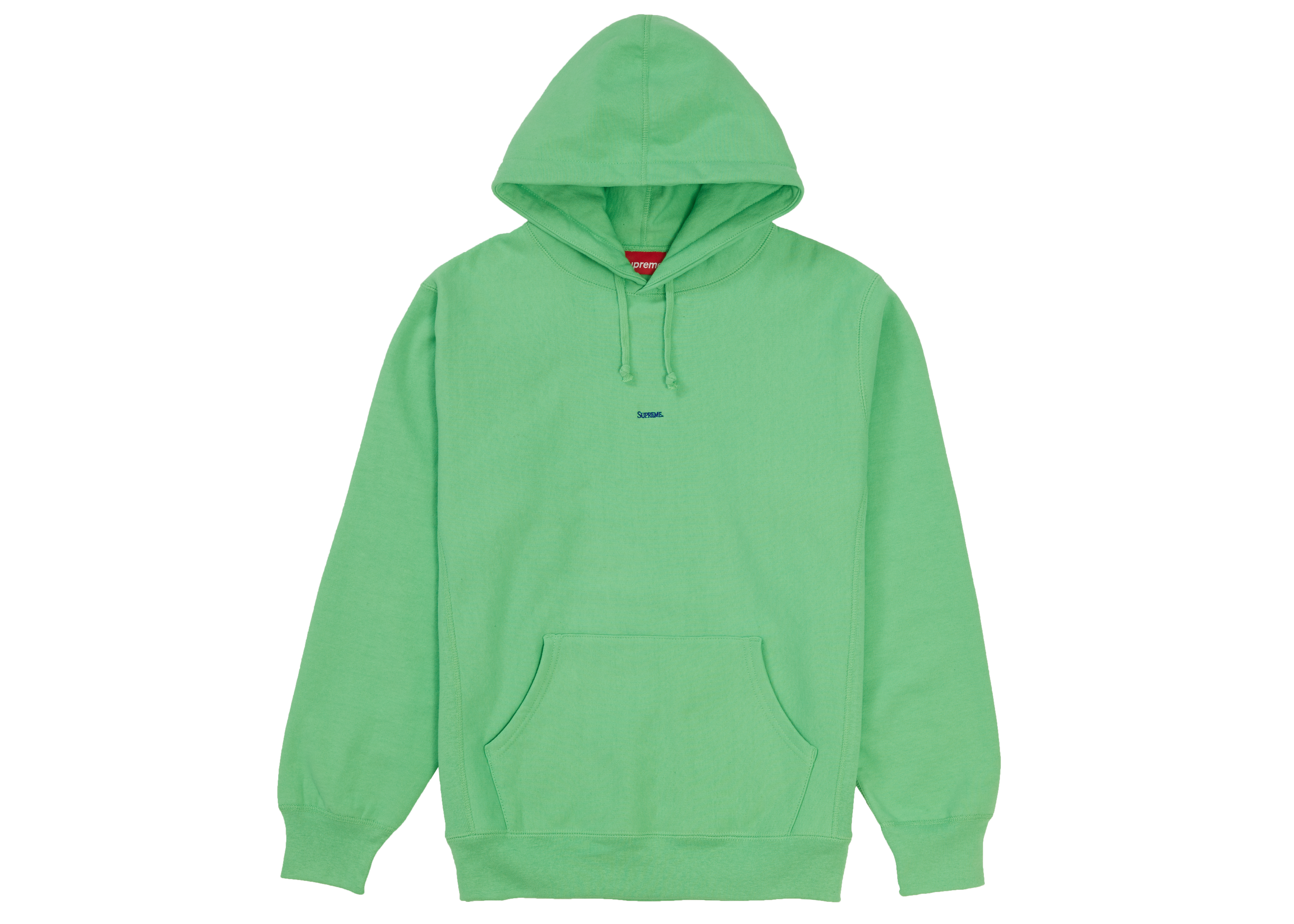 Supreme Micro Logo Hooded Sweatshirt Bright Green Men's - FW19 - US