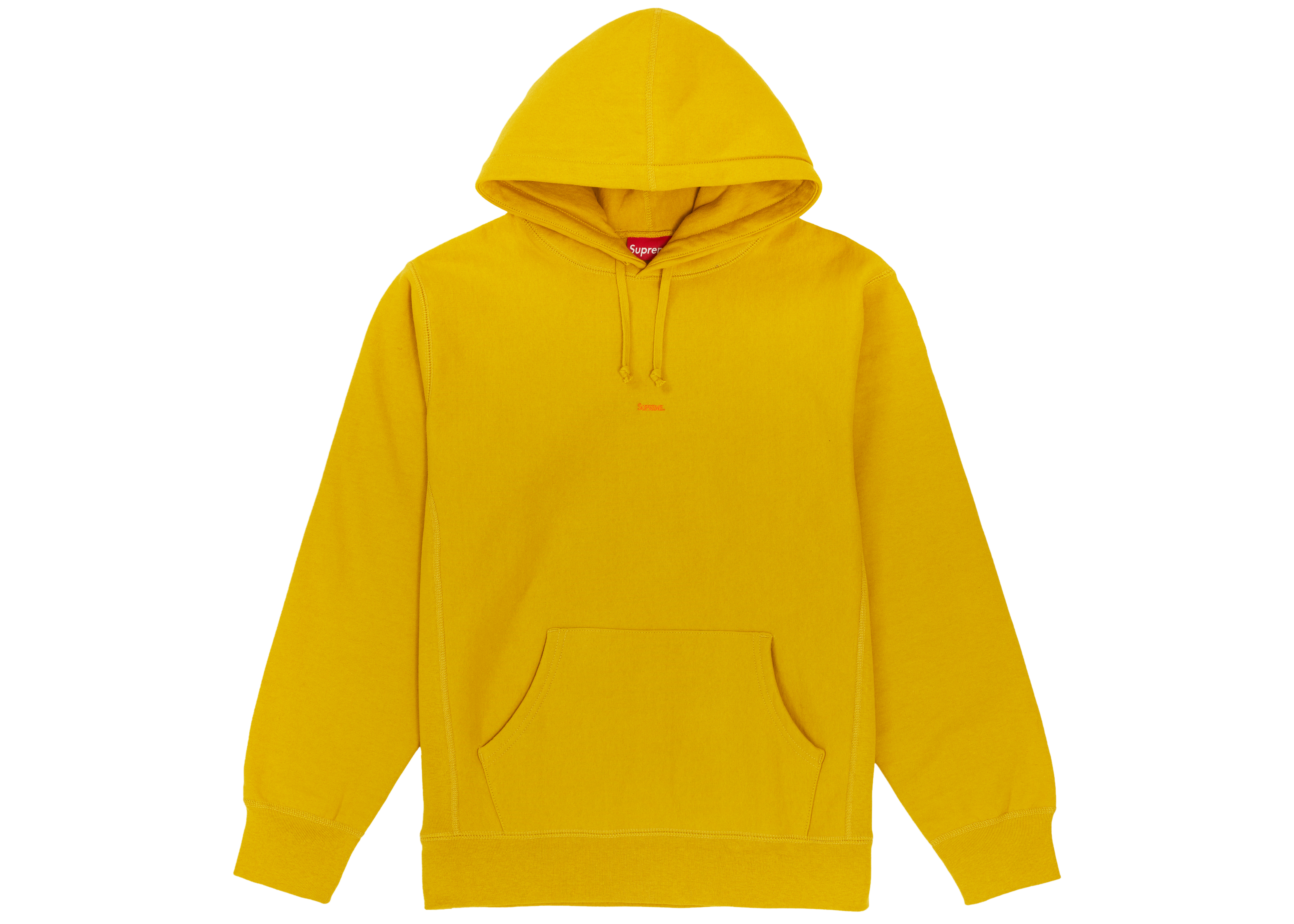 Supreme Micro Logo Hooded Sweatshirt Mustard Men's - FW19 - US