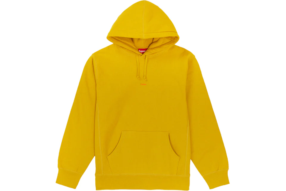 Supreme Micro Logo Hooded Sweatshirt Mustard