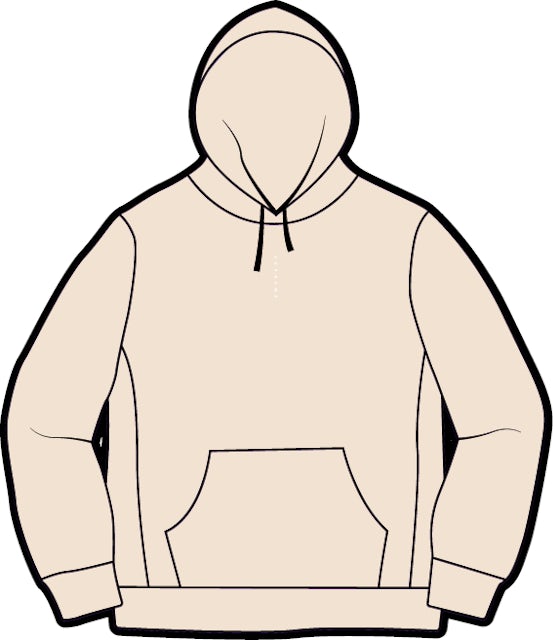 Supreme Micro Logo Hooded Sweats Natural