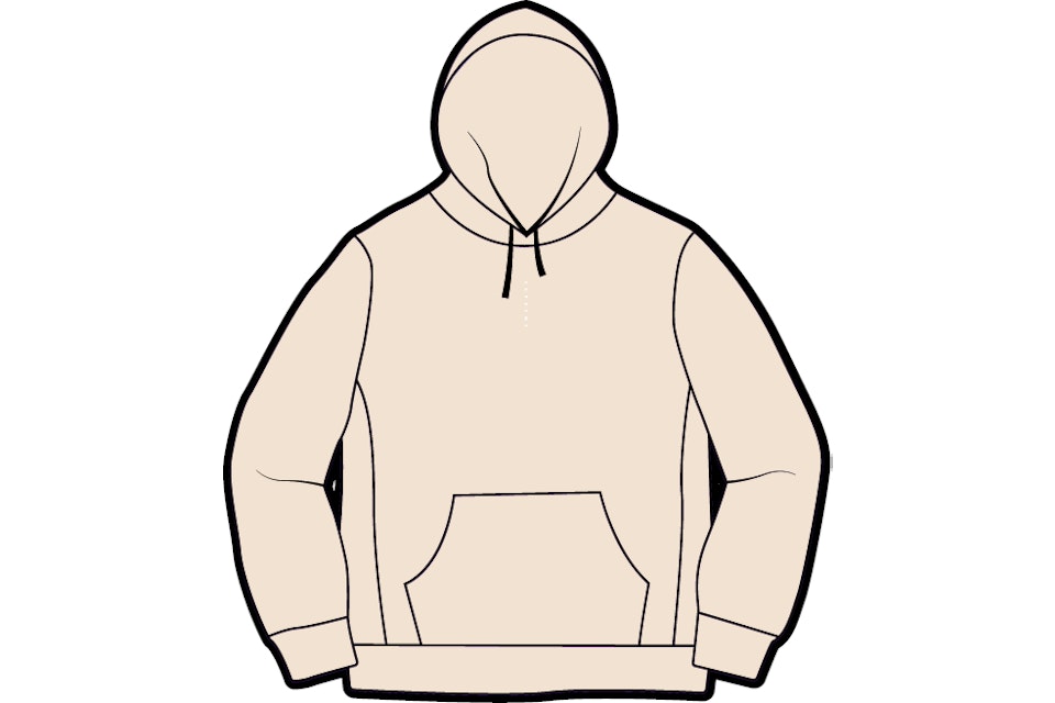 Supreme Micro Logo Hooded Sweatshirt Natural