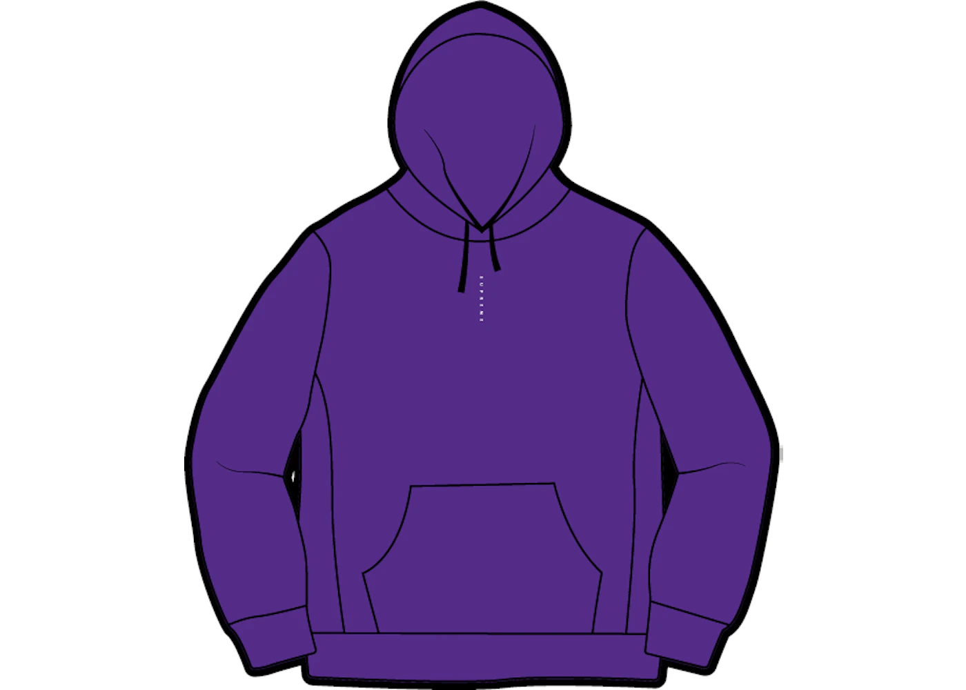Supreme Micro Logo Hooded Sweatshirt Purple