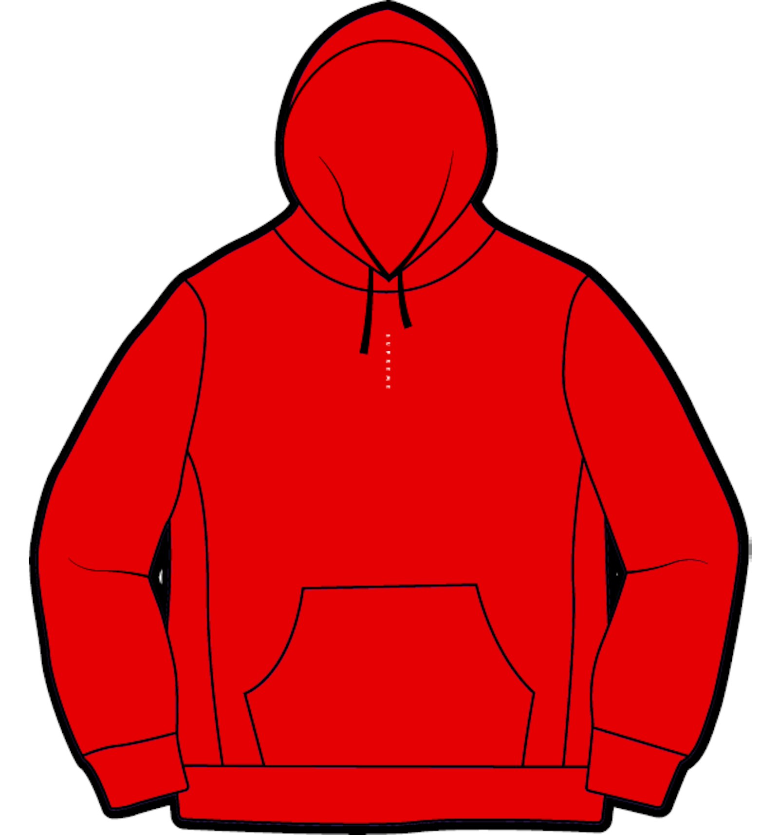 Supreme Micro Logo Hooded Sweatshirt Red