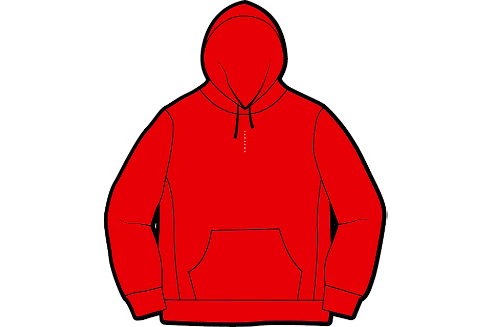 Micro logo discount hooded sweatshirt supreme