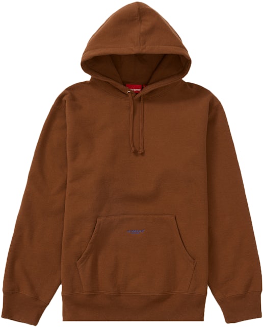 Supreme Micro Logo Hooded Sweatshirt (SS22) BrownSupreme Micro