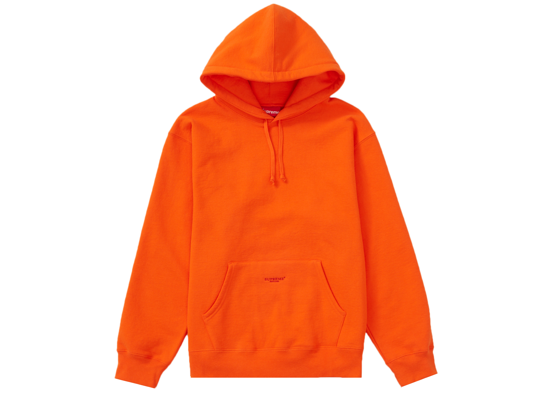 Supreme Micro Logo Hooded Sweatshirt (SS22) Dark Orange Men's