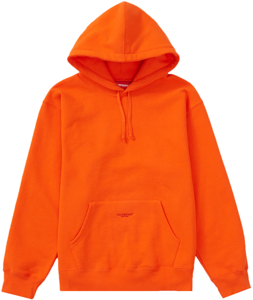 Supreme Micro Logo Hooded Sweatshirt (SS22) Dark Orange Men's - SS22 - US