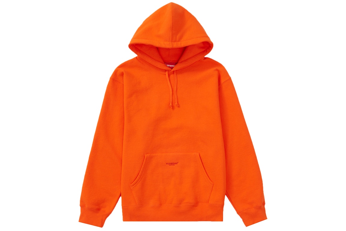 Click to view more detailed imagery on our partner's website Pre-owned Supreme Micro Logo Hooded Sweatshirt (ss22) Dark Orange