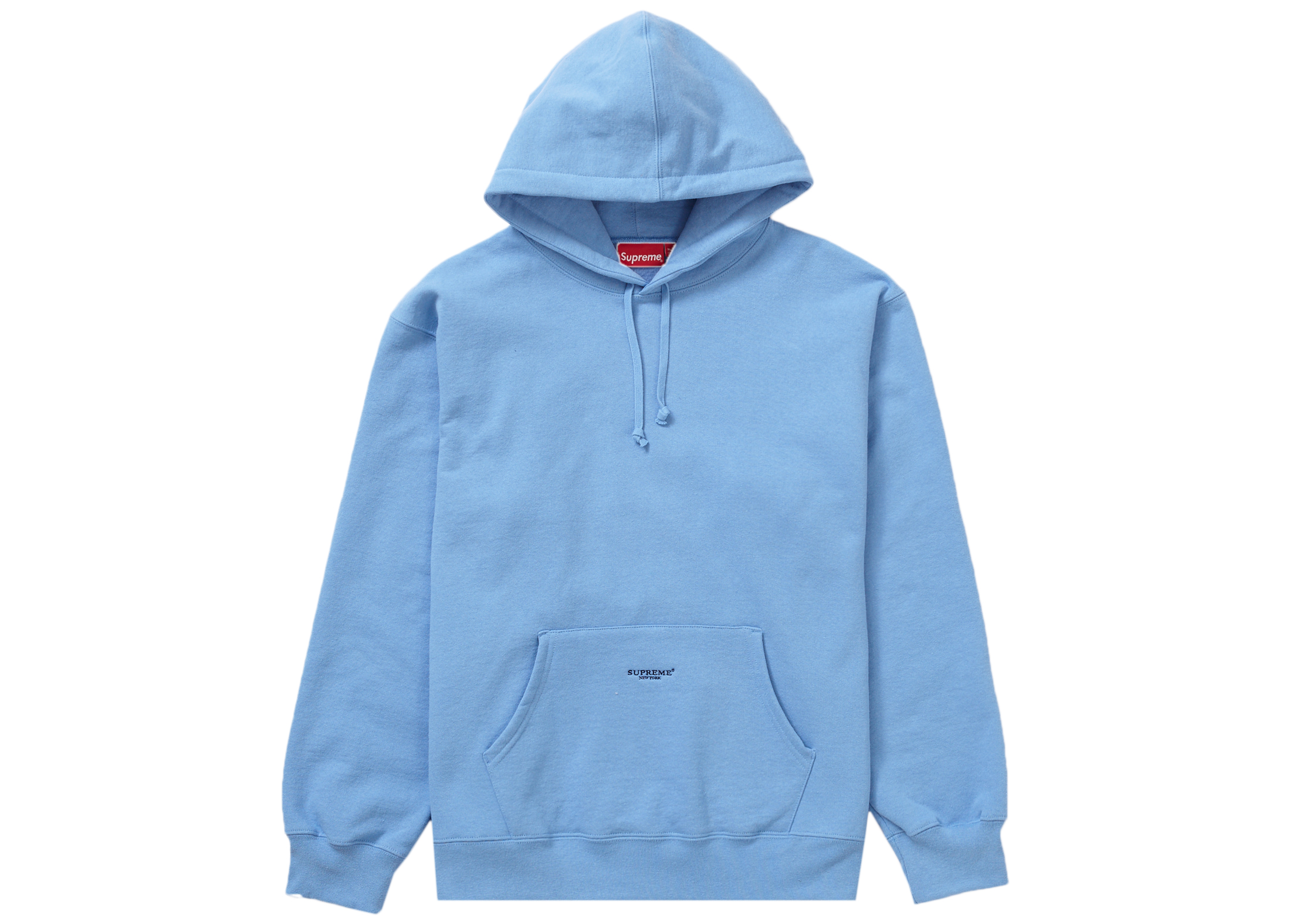 Supreme Micro Logo Hooded Sweatshirt (SS22) Light Blue Men's