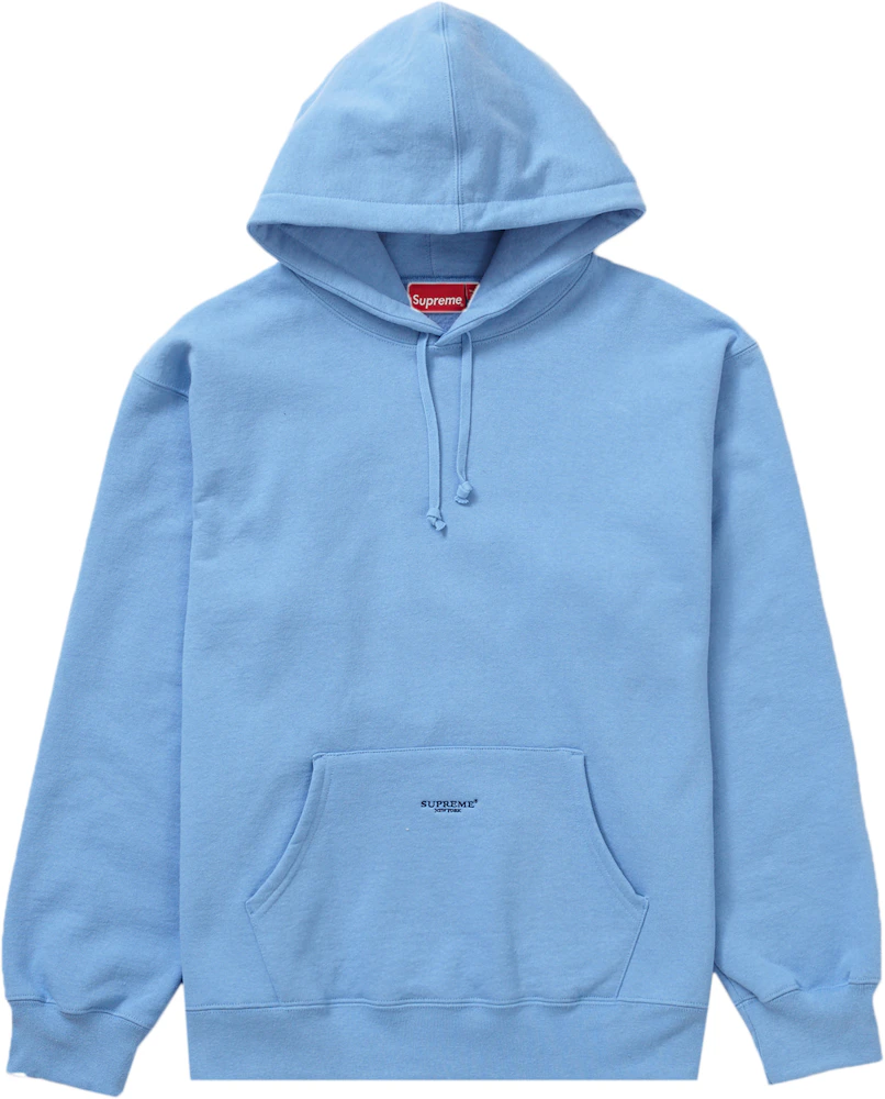 Supreme Micro Logo Hooded Sweatshirt (SS22) Light Blue Men's - SS22 - US