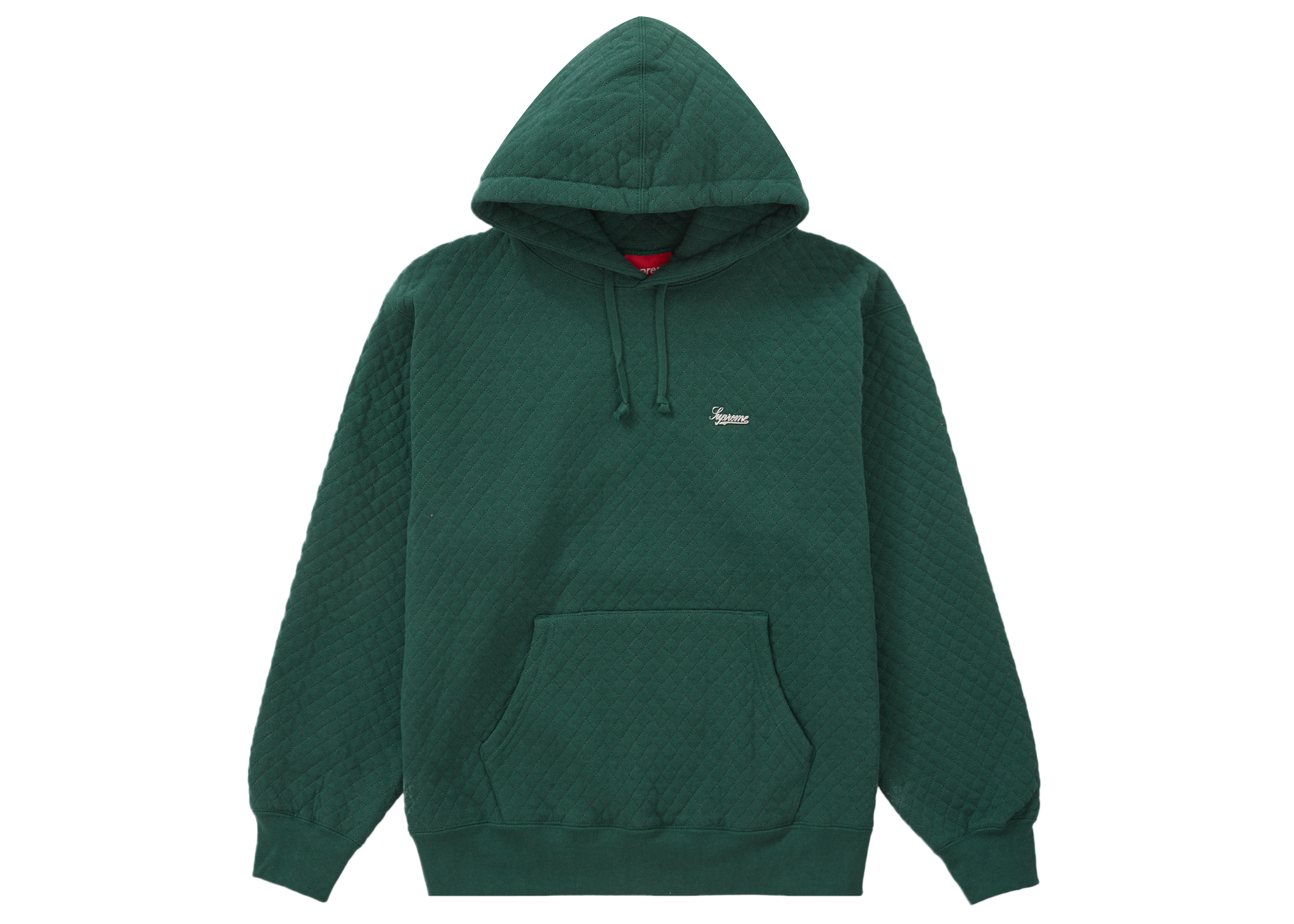 Supreme Micro Quilted Hooded Sweatshirt Dark Pine メンズ - SS23 - JP