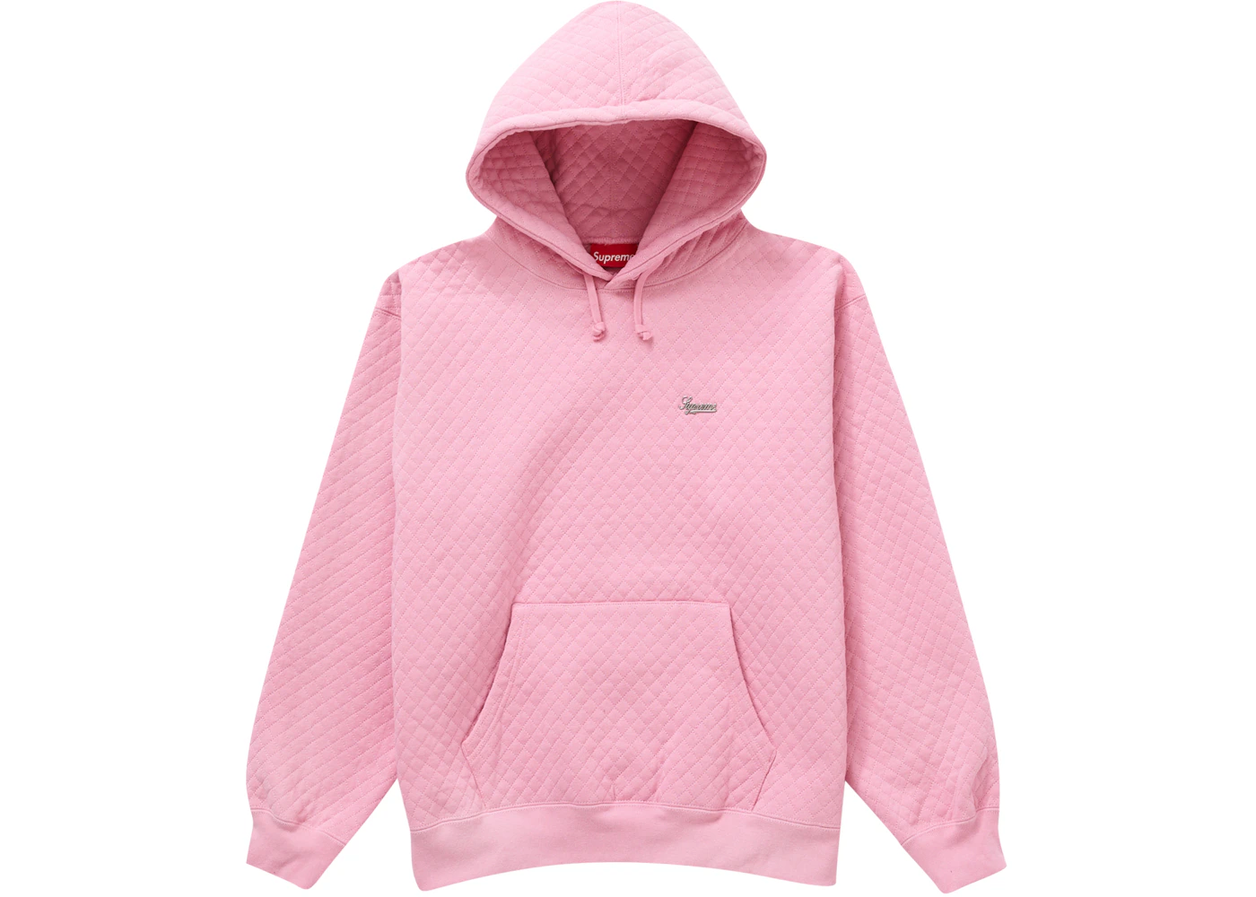 Supreme Micro Quilted Hooded Sweatshirt Dusty Pink Men's SS23 US