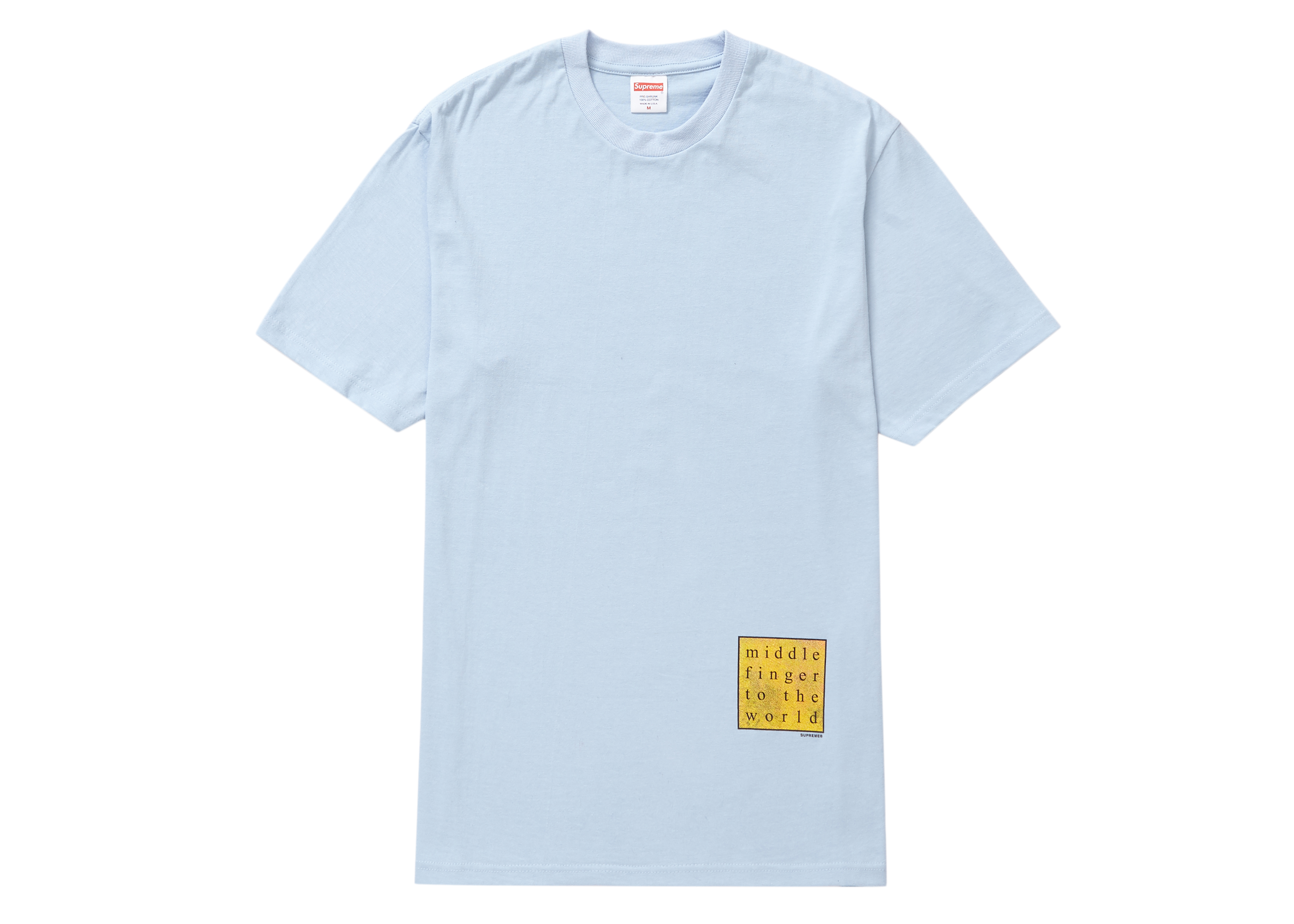 Supreme Middle Finger to the World Tee Light Blue メンズ - SS19 - JP