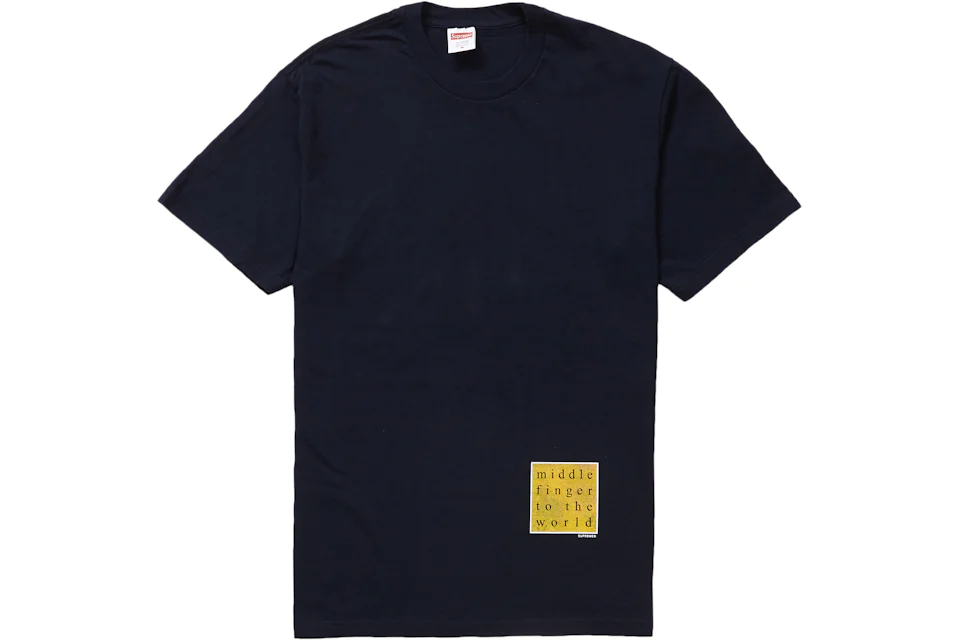 Supreme Middle Finger to the World Tee Navy