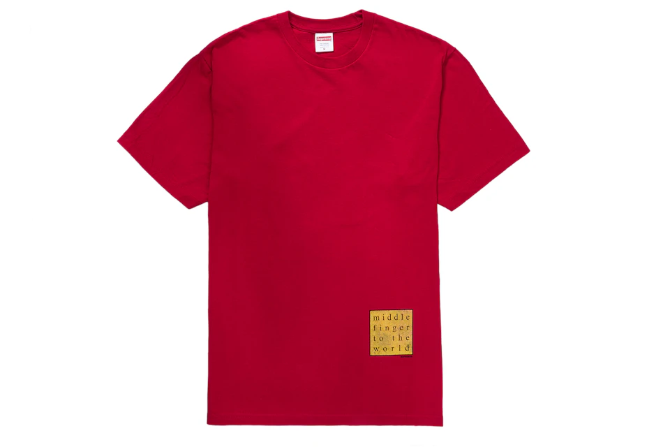 Supreme Middle Finger to the World Tee Red