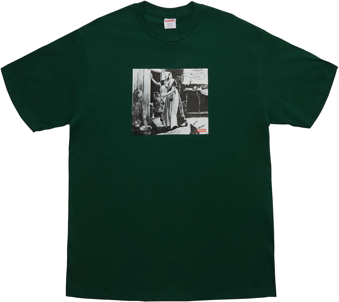 Supreme Mike Kelley Hiding From Indians Tee Dark Green Men's - FW18 - US