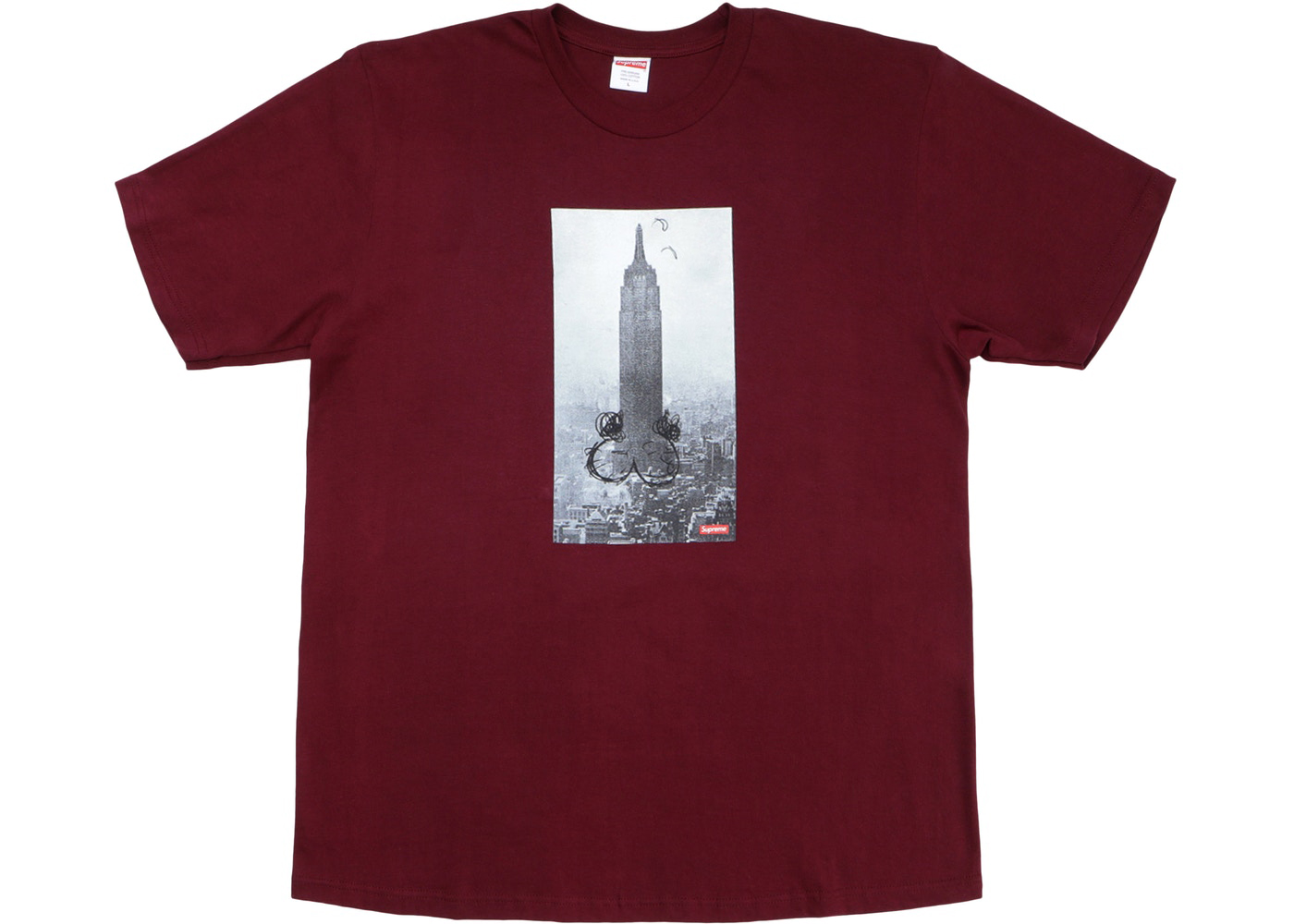 Supreme Mike Kelley The Empire State Building Tee Burgundy Men's