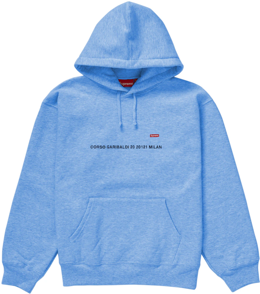 Supreme Small Box Hooded Sweatshirt (Milan Shop) Pale Blue Men's - FW23 ...