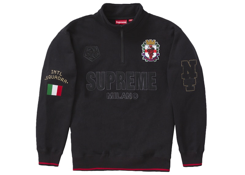 洗濯機可 SUPREME シュプリーム Milano half zip pullover