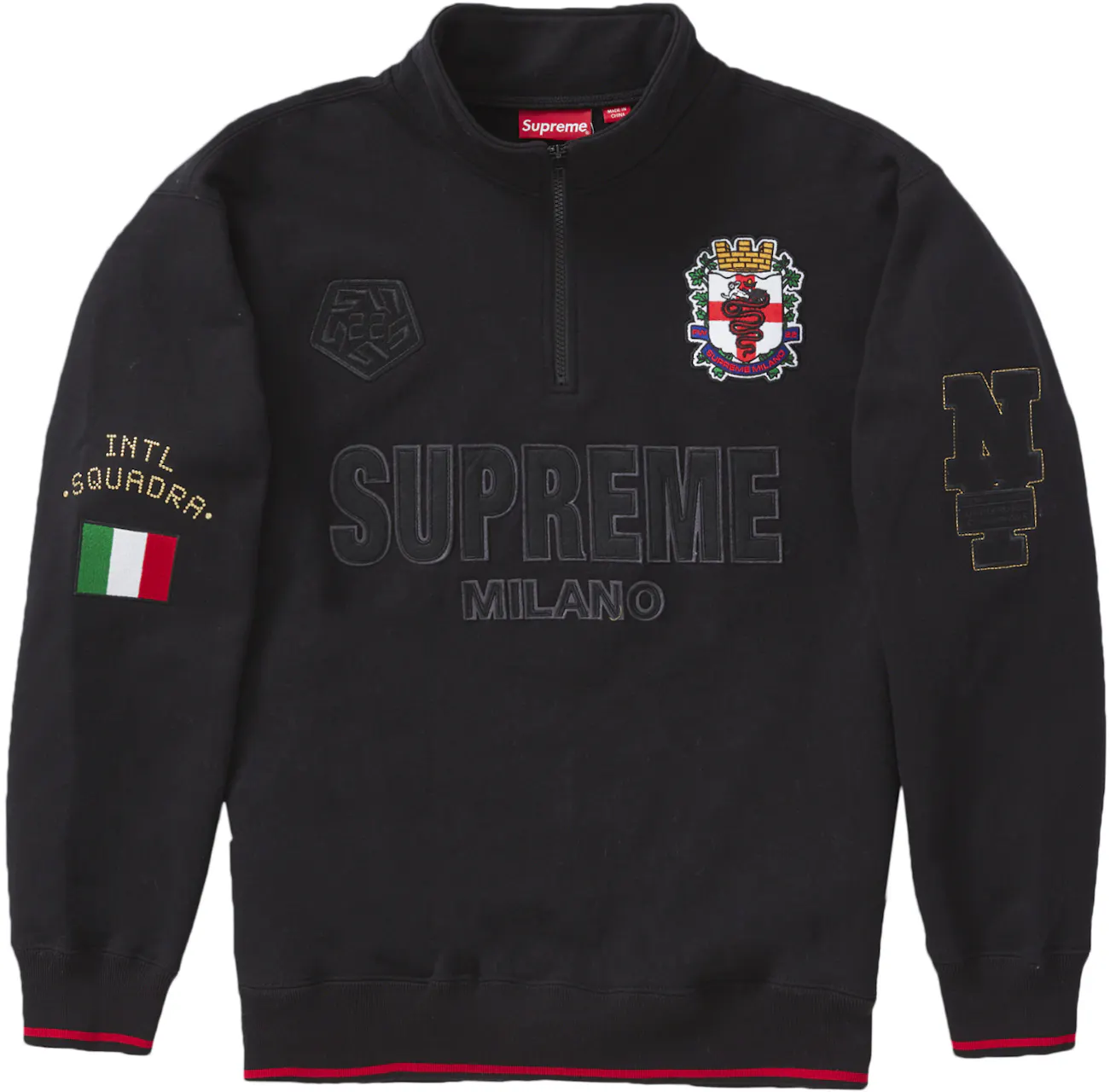 Supreme Milano Half Zip Pullover Black - FW22 - KR