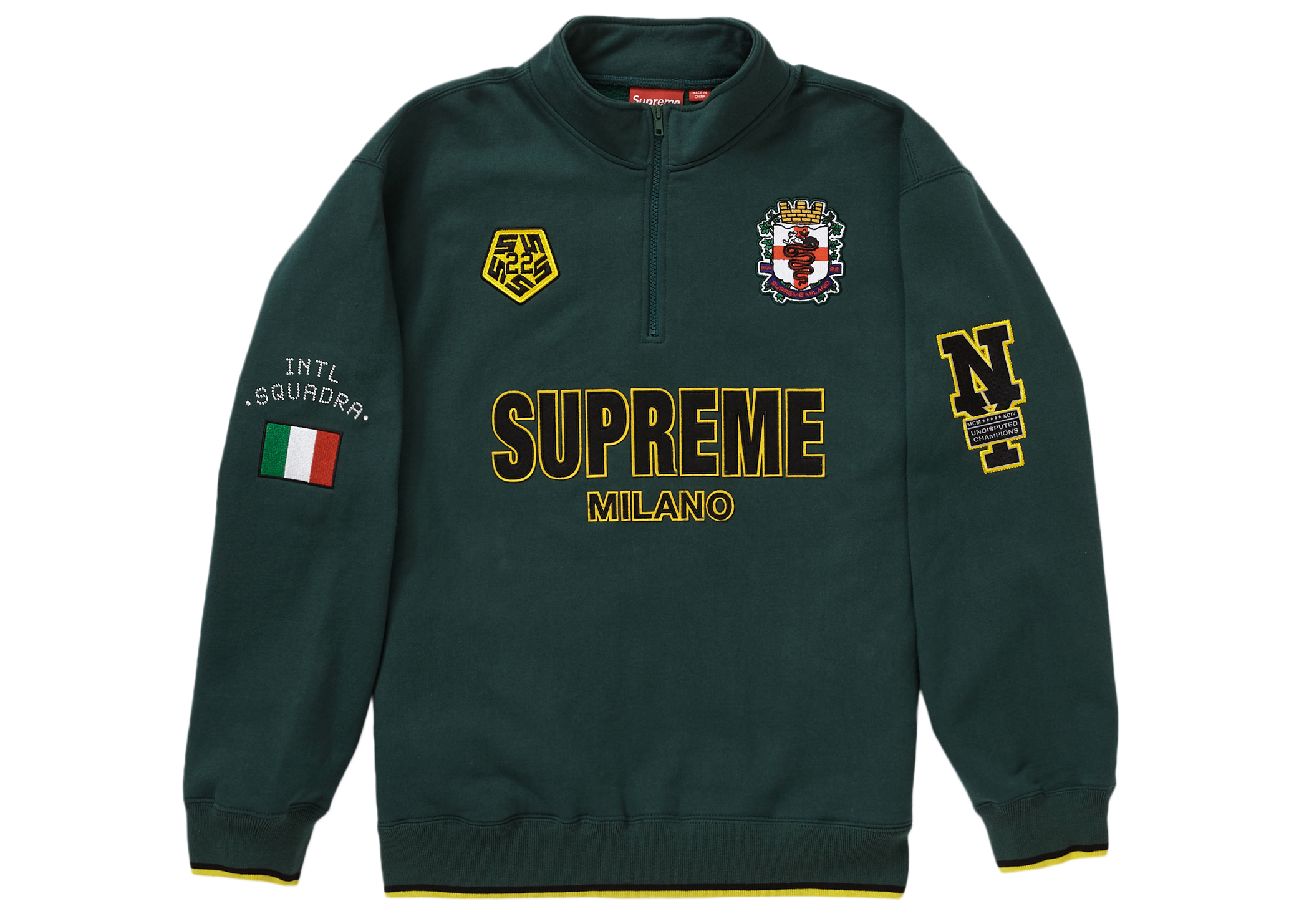 Supreme Milano Half Zip Pullover Dark Green
