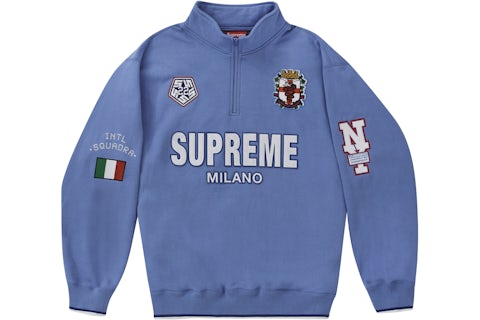 Supreme Milano Half Zip Pullover Light Blue Men's FW22 US