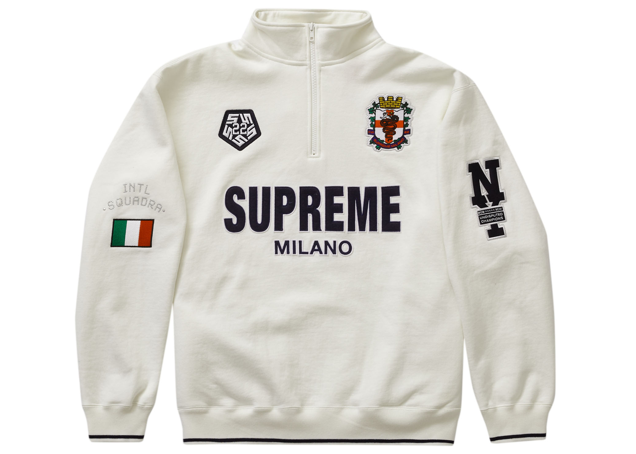 Supreme Milano Half Zip Pullover White
