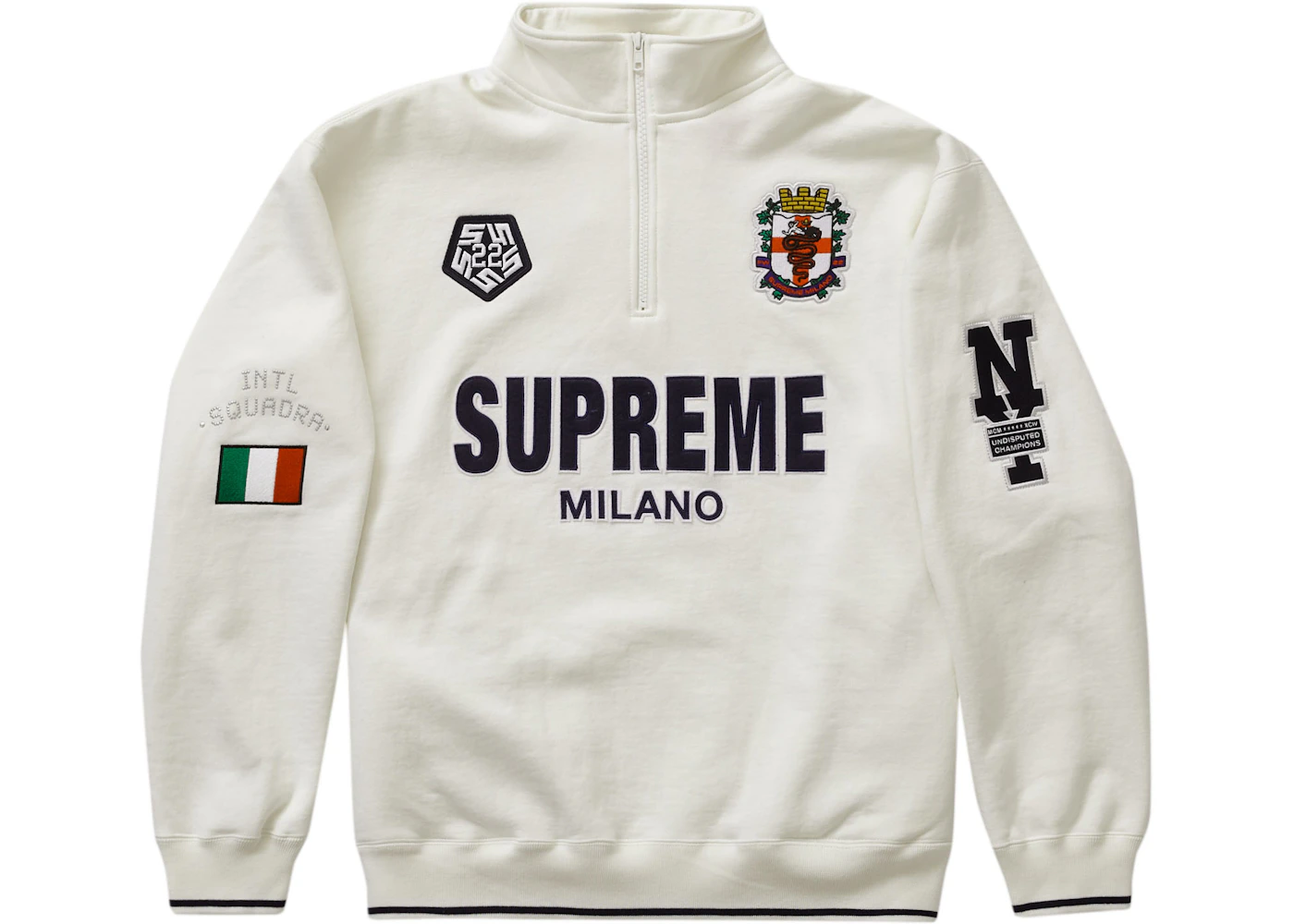 Supreme Milano Half Zip Pullover White Men's FW22 US