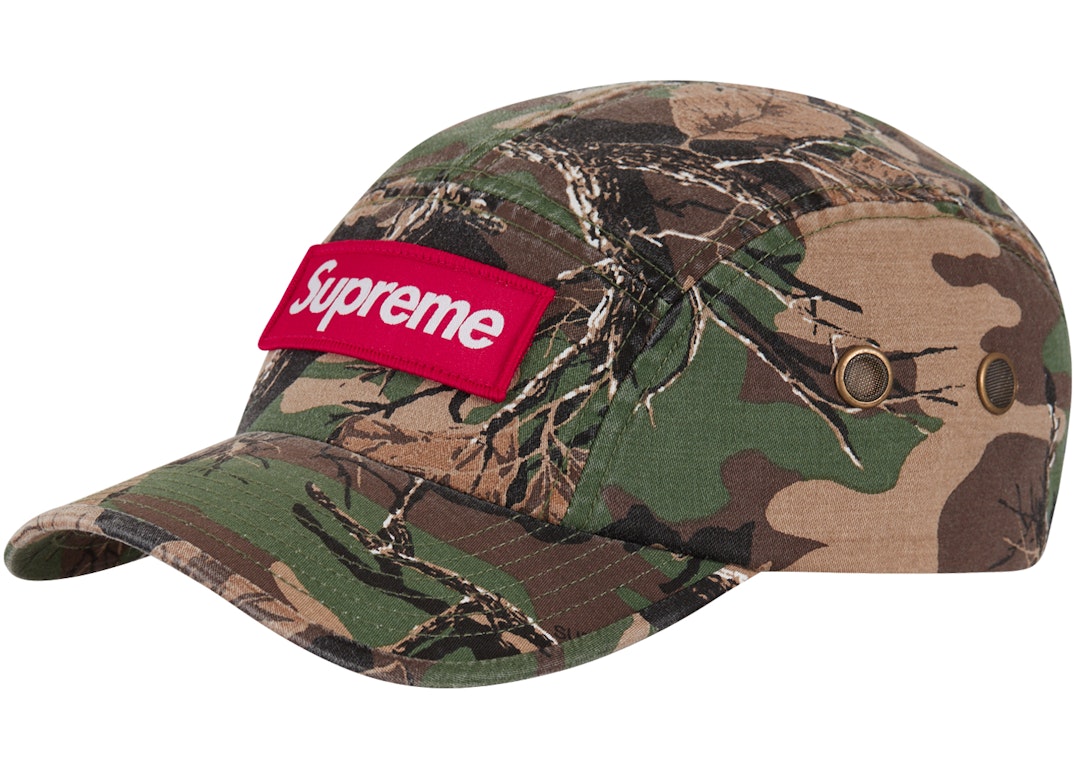 Pre-owned Supreme Military Camp Cap (fw22) Branch Olive Camo
