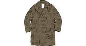 Supreme Military Trench Coat Olive Paisley