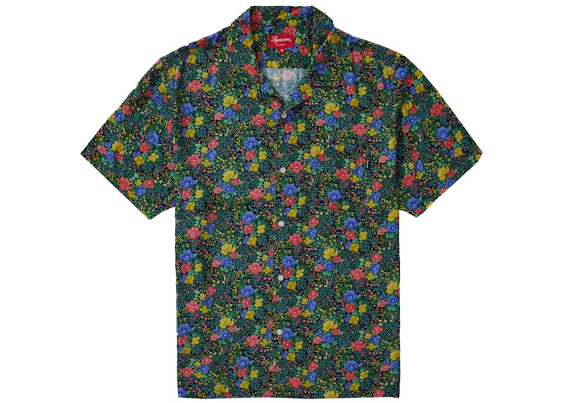 SUPREME FLORAL RAYON S/S SHIRT L サイズBlackSIZE - シャツ