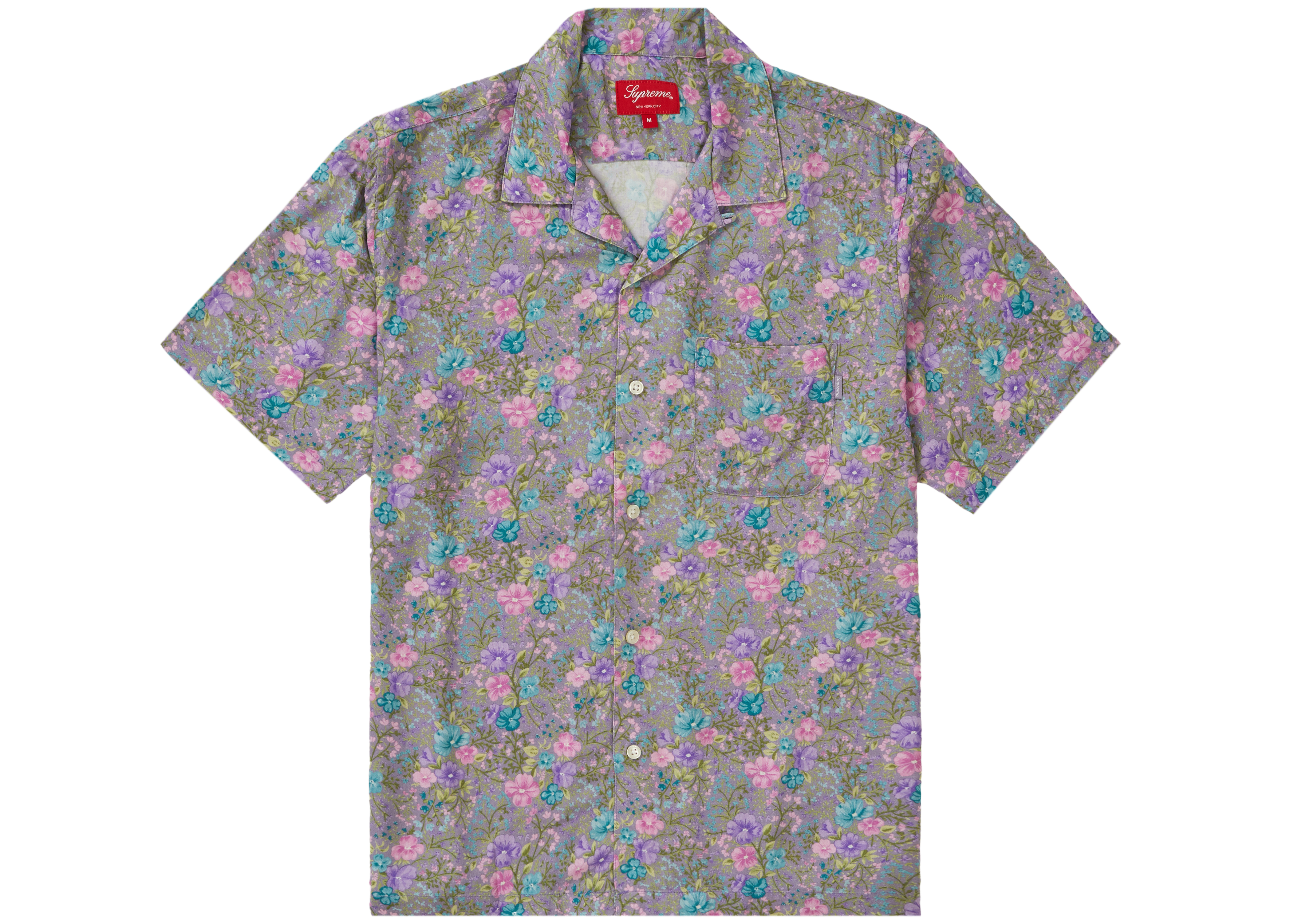 supreme mini floral rayon s/s shirt