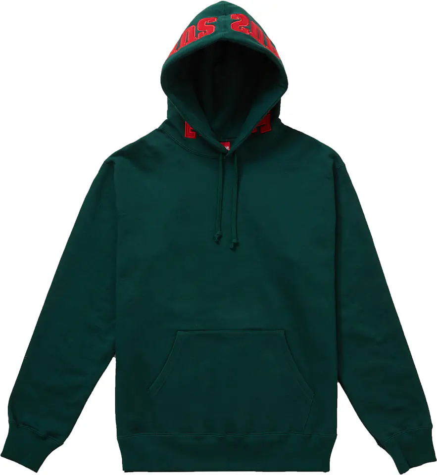 Supreme Mirrored Logo Hooded Sweatshirt (FW19) Dark Green Men's - FW19 - US
