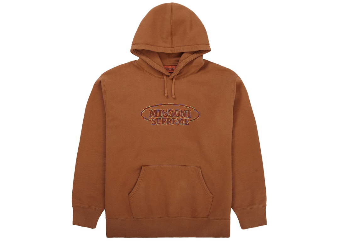 Pre-owned Supreme Missoni Hooded Sweatshirt Brown