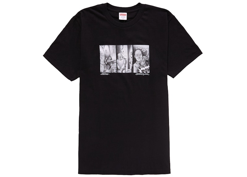 Supreme Mister Cartoon Pow Tee Black Men's - FW24 - US