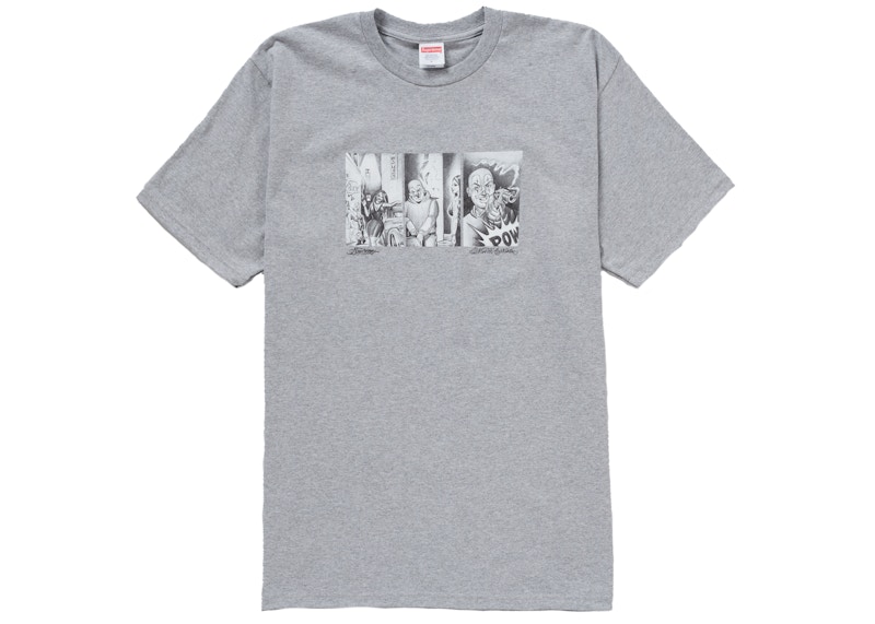 Supreme Mister Cartoon Pow Tee Heather Grey Men's - FW24 - US