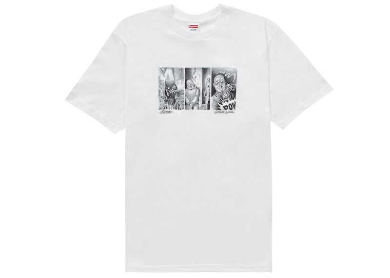 Supreme Mister Cartoon Pow Tee White Men's - FW24 - US