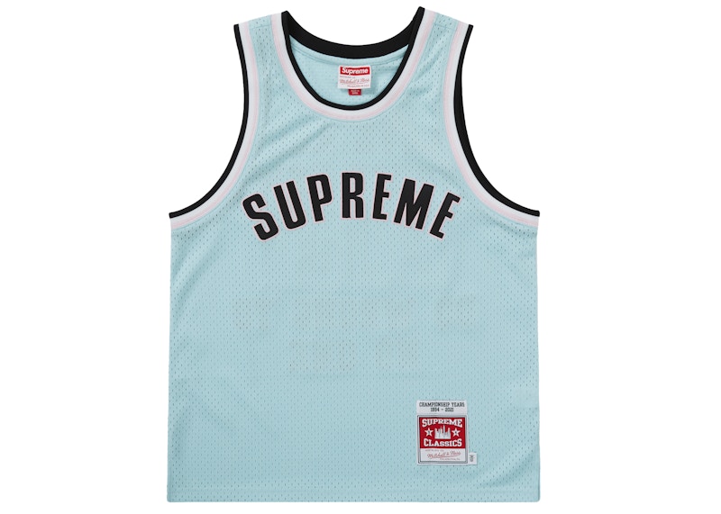 Supreme Mitchell & Ness Basketball Jersey Light Blue