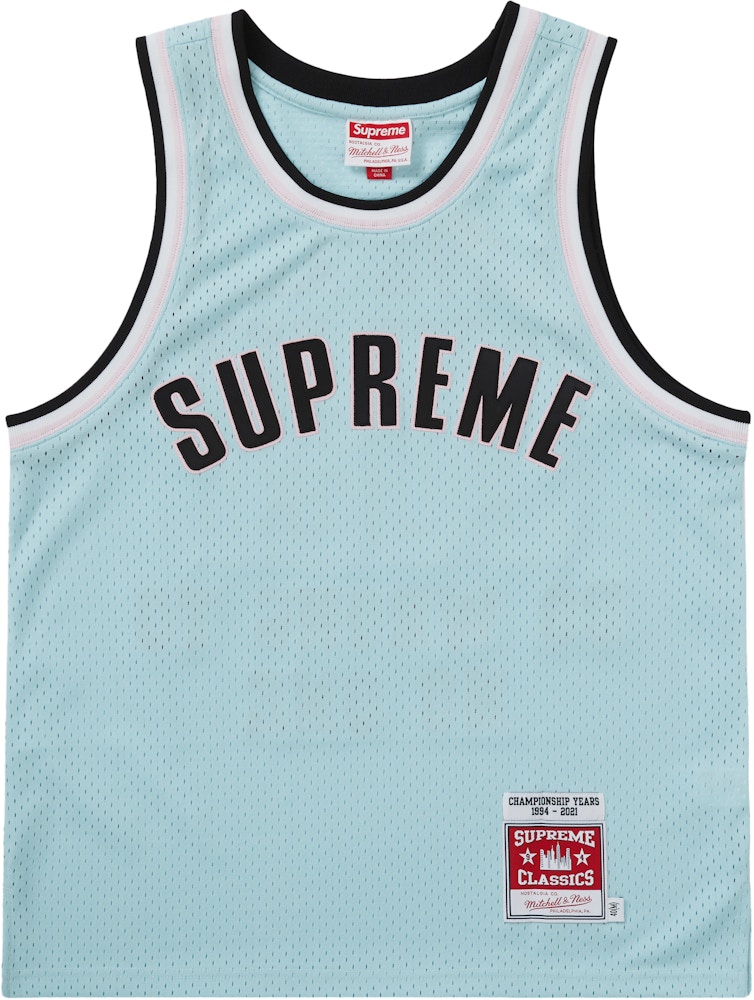Supreme Mitchell & Ness Basketball Jersey Light Blue - SS21