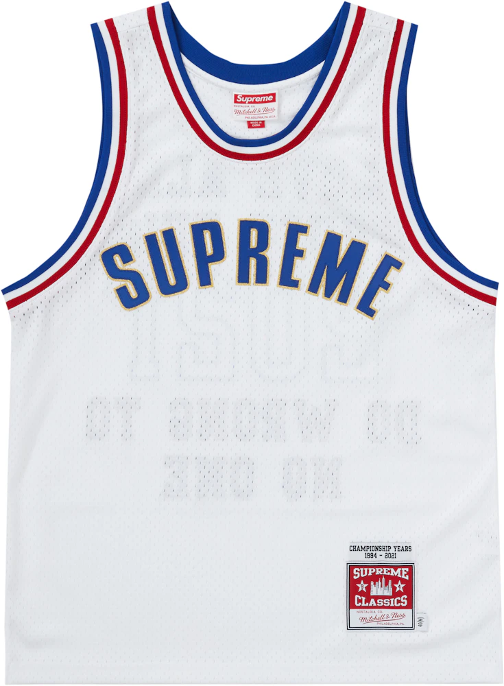 Supreme X Mitchell & Ness Basketball Jersey New York Skyline XL EUC 