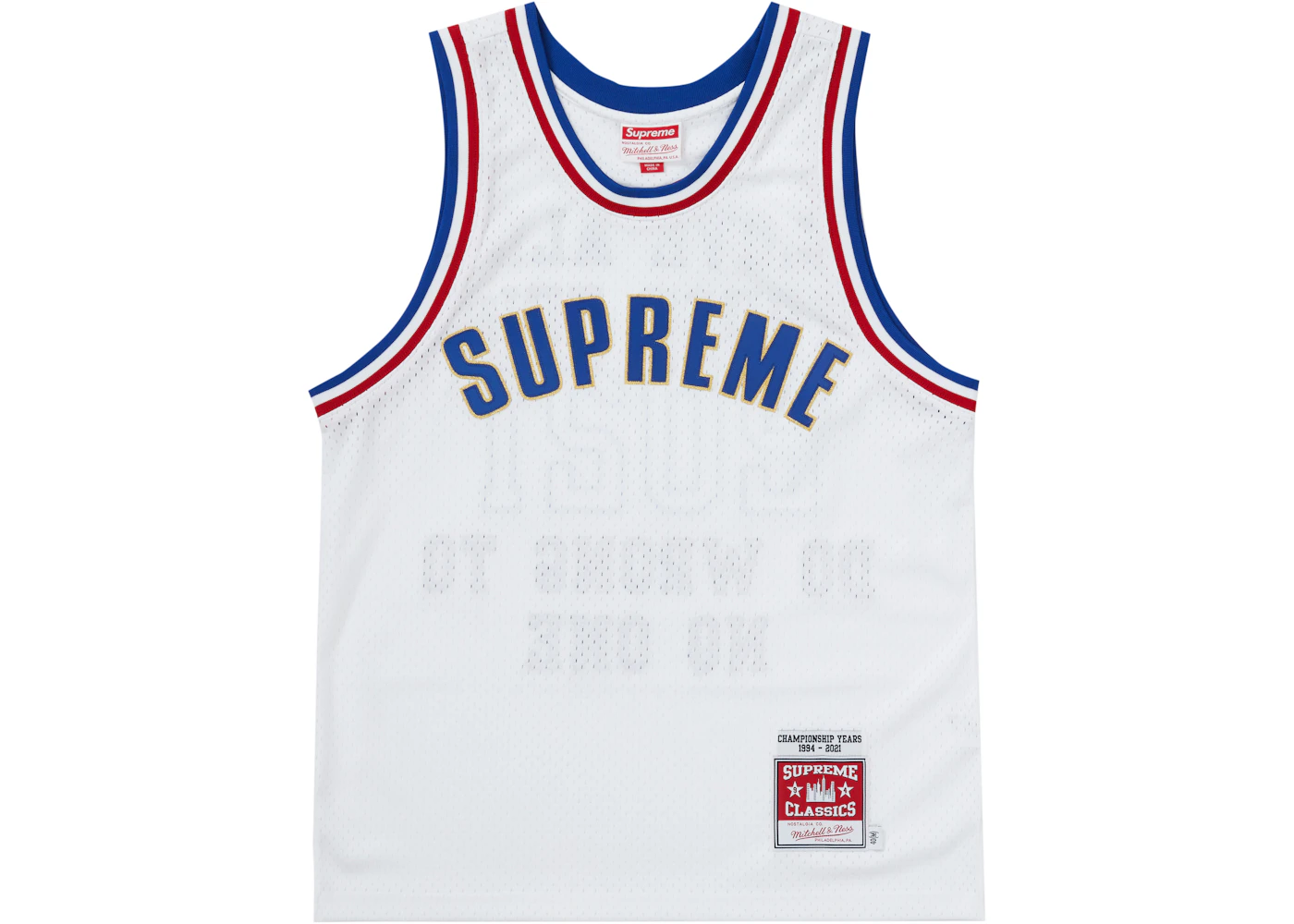 Supreme Mitchell & Ness Basketball Jersey White Men's - SS21 - US